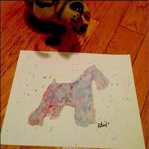 Schnauzer Watercolor Painting